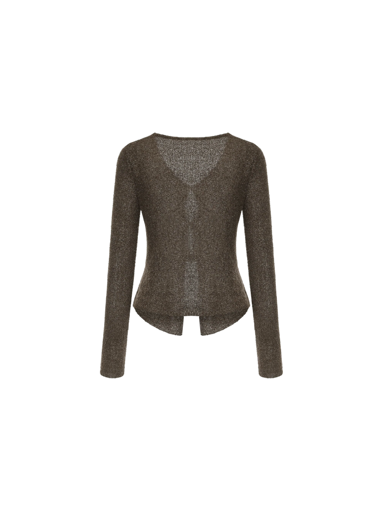Mocha Textured Knit Sweater