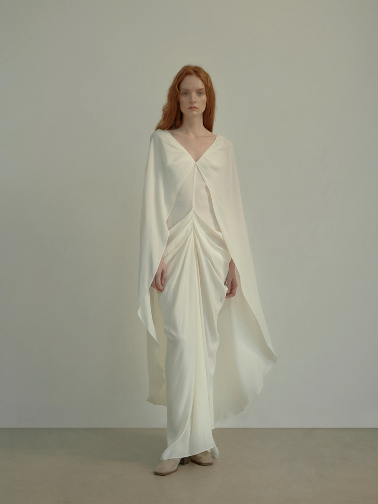 White Cape Dress