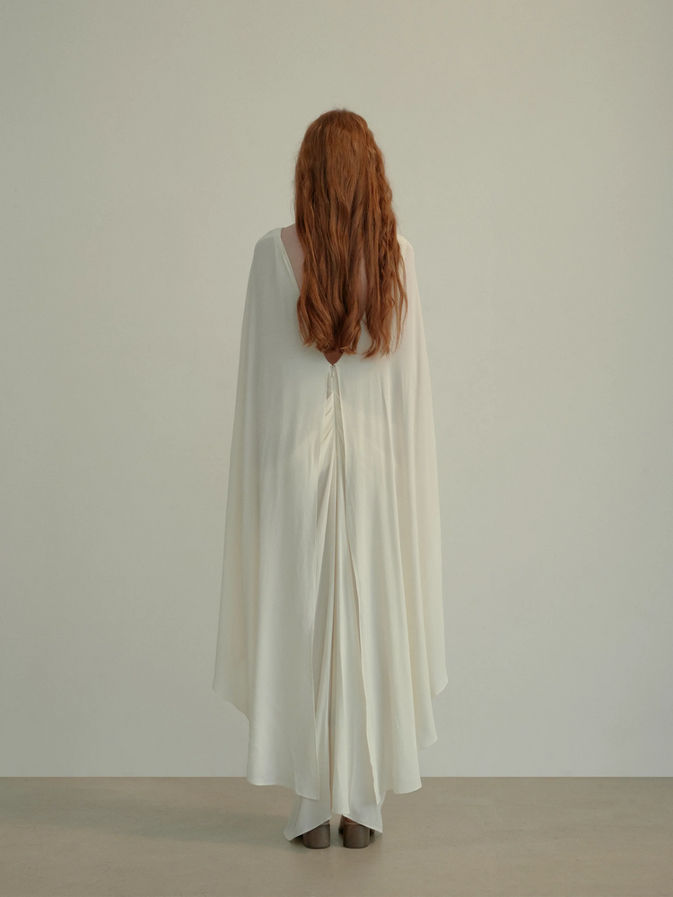 White Cape Dress