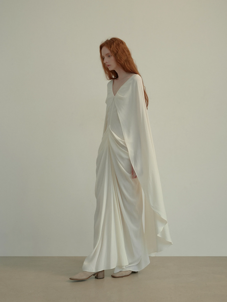 White Cape Dress