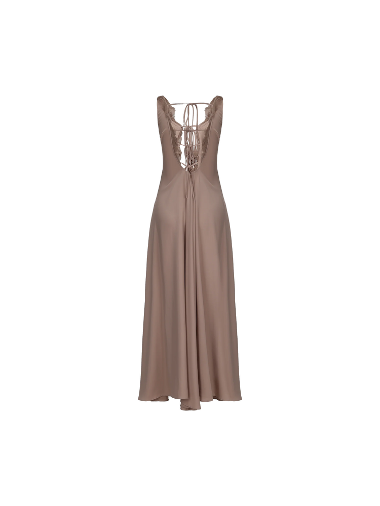 Pink Draped Tie-Front Dress