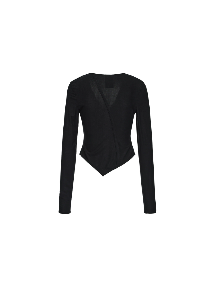 Black Knit Panel Short Cardigan