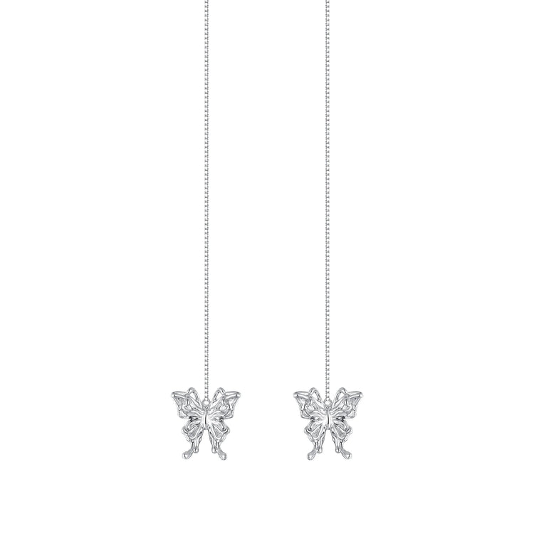 Ripple / Butterfly Line Drop Earring