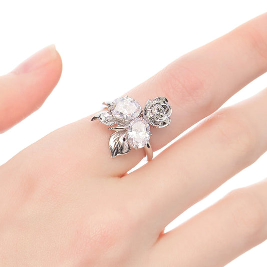 YVMIN X SHUSHUTONG / Inverted Floral Metal Rose Ring