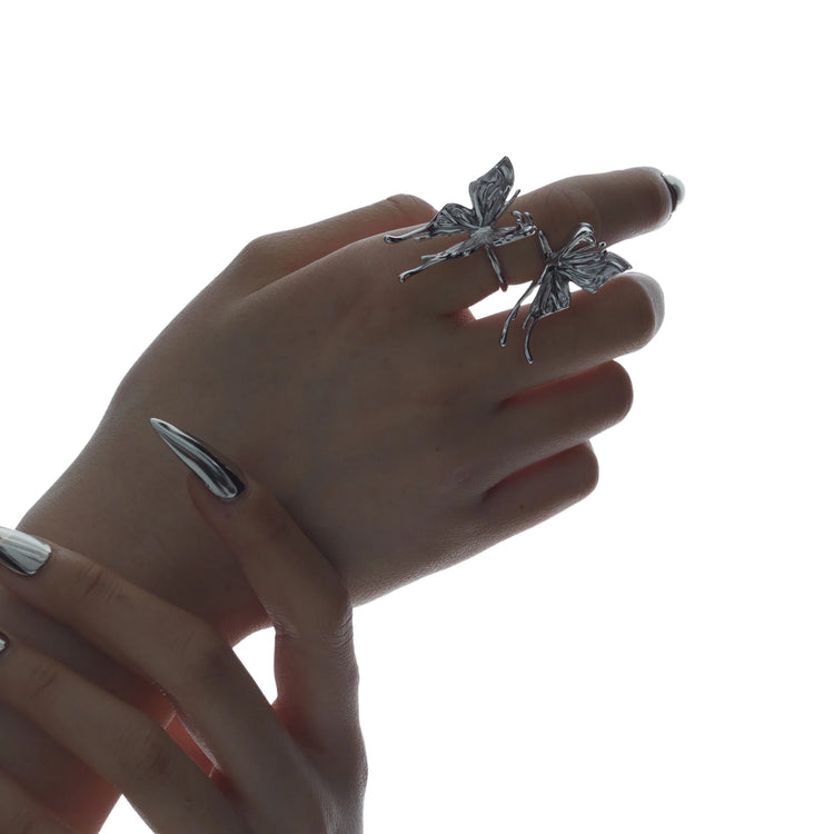 Liquefied Butterfly Layers Ring