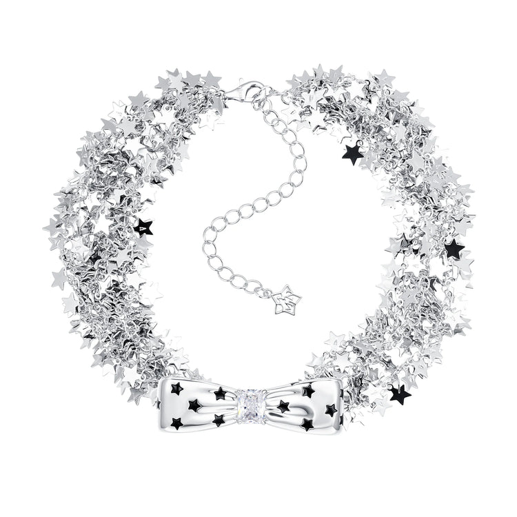 Star Polka Dot Bowknot Necklace