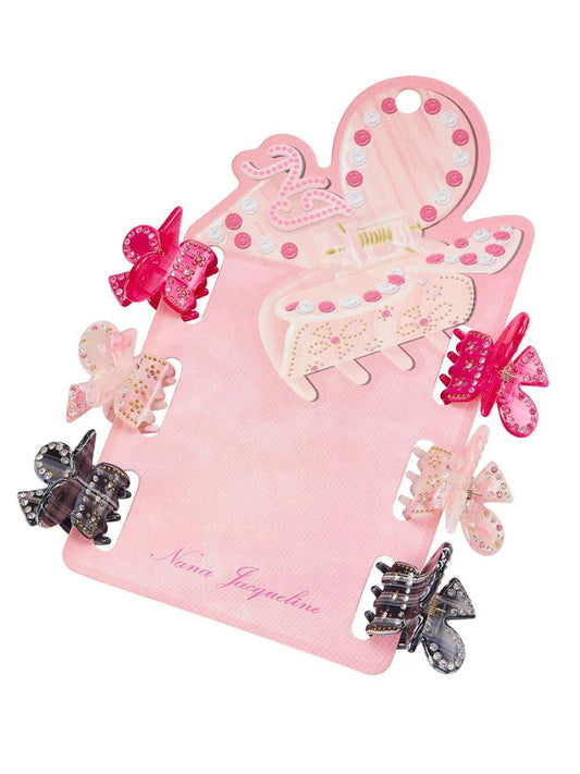 Sydney Mini Claw Clip Set (Red, Pink, Black)