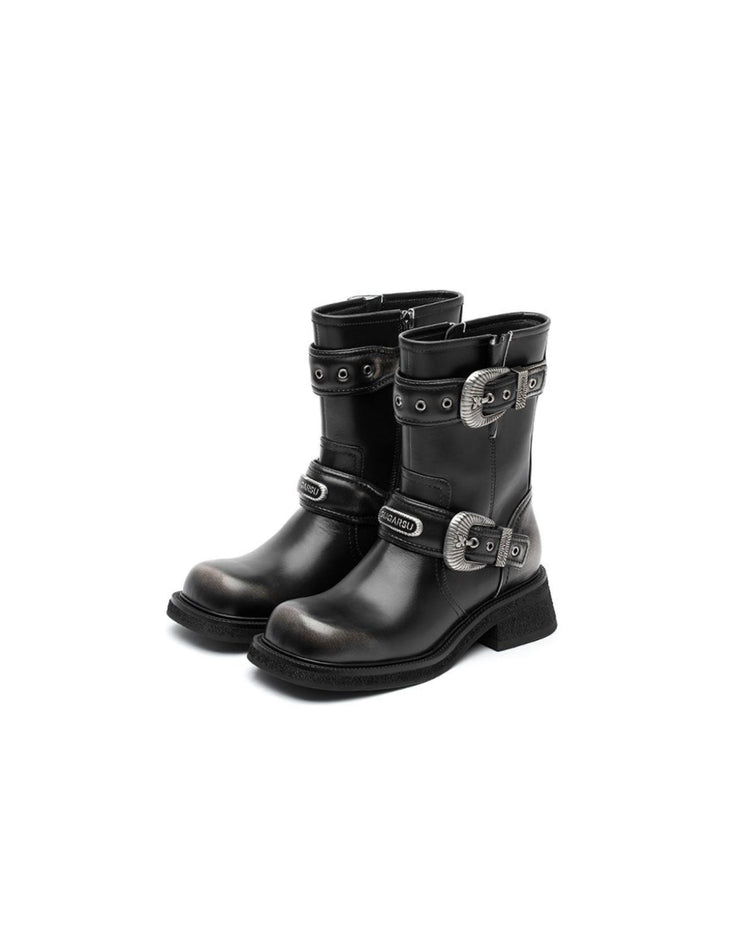 Mellard High-Heeled Knight Ankle Boots