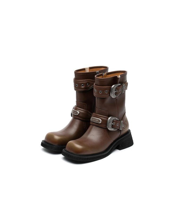 Mellard High-Heeled Knight Ankle Boots