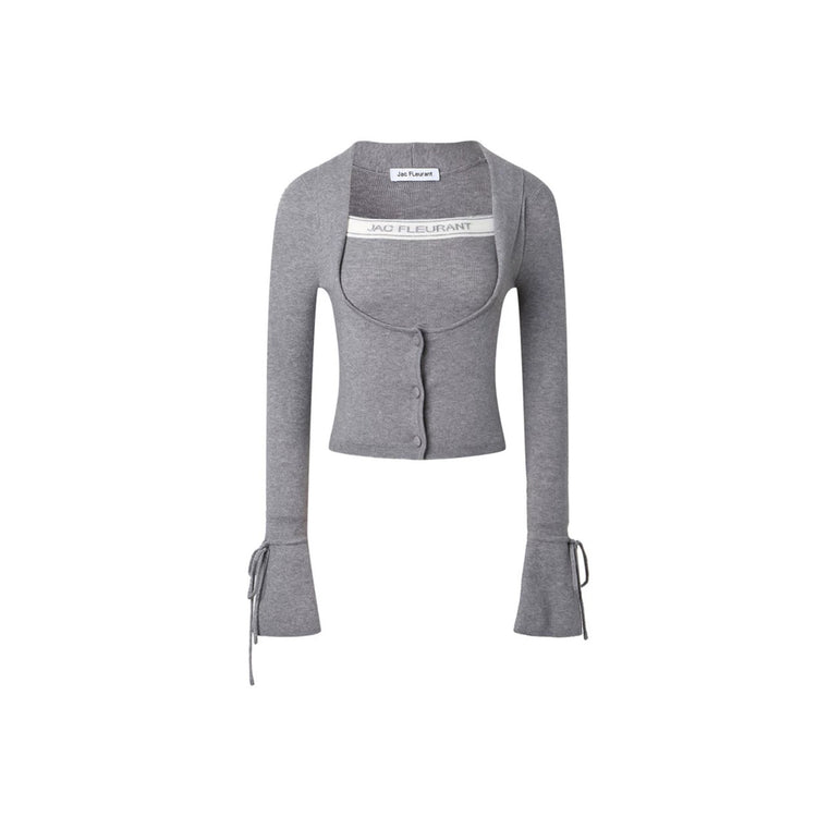 Tie-up Layered-look Knit Top