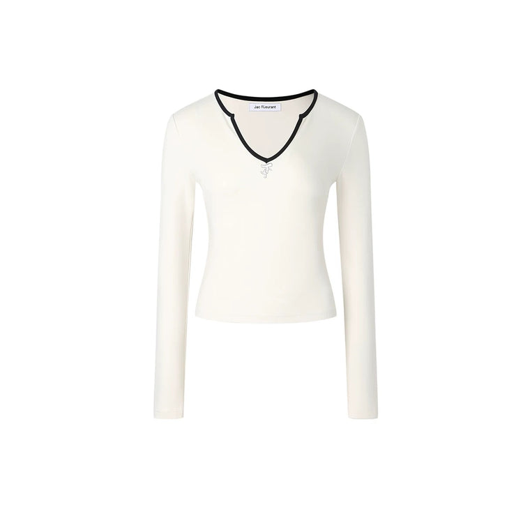 V-neck Comfortable Long-sleeve Top