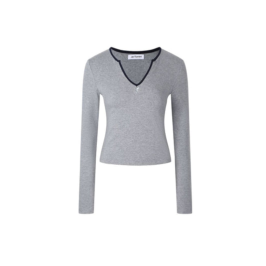 V-neck Comfortable Long-sleeve Top