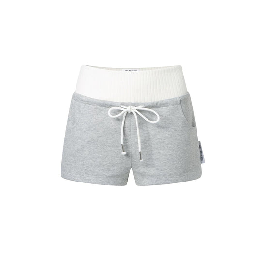 Drawstring Color-block Shorts