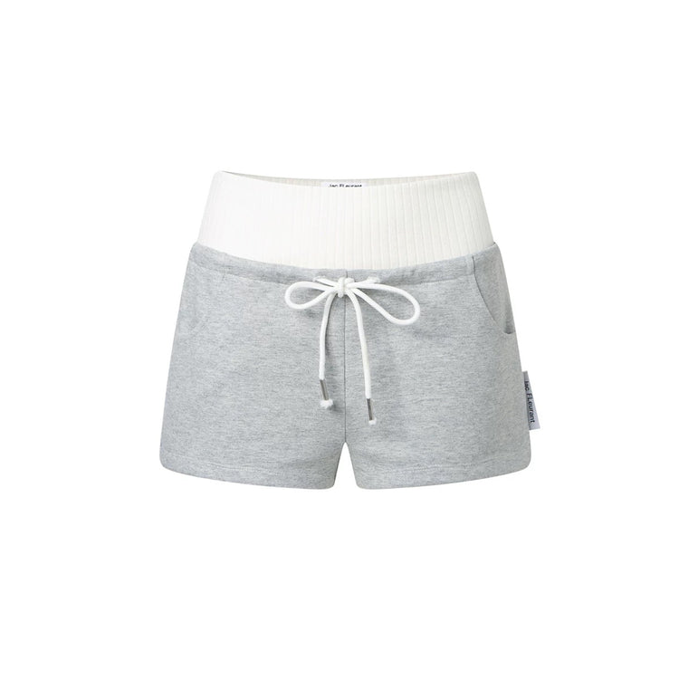 Drawstring Color-block Shorts