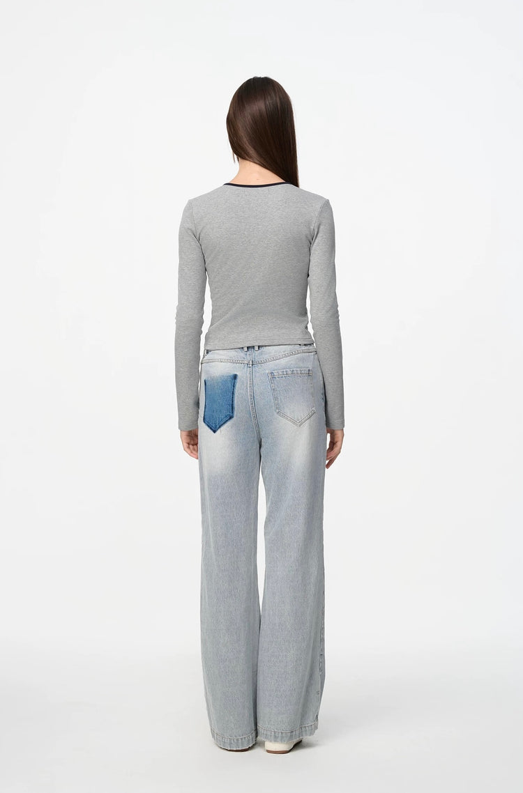 V-neck Comfortable Long-sleeve Top