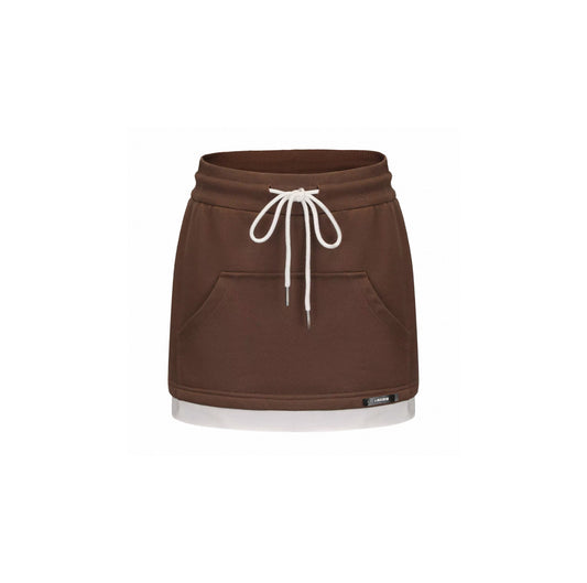 Drawstring Deconstructed Pocket Casual Skirt