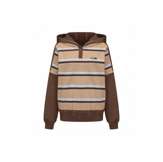 Striped Polo Hoodie