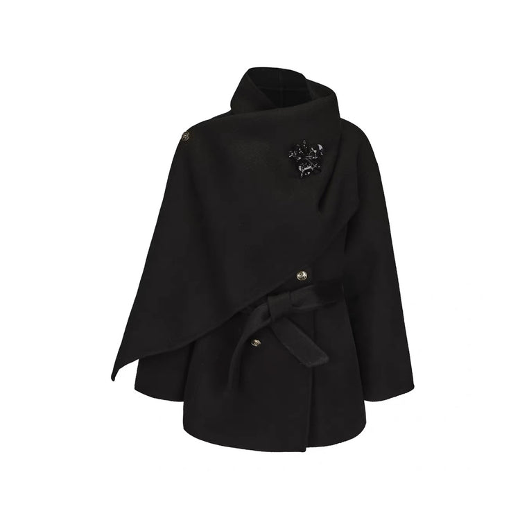 Shawl Double-faced Wool Short Coat