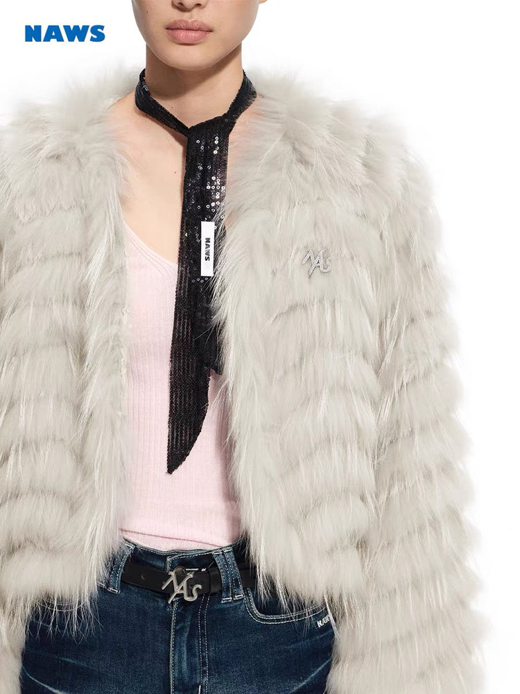 Bordeaux Faux Fur Coat