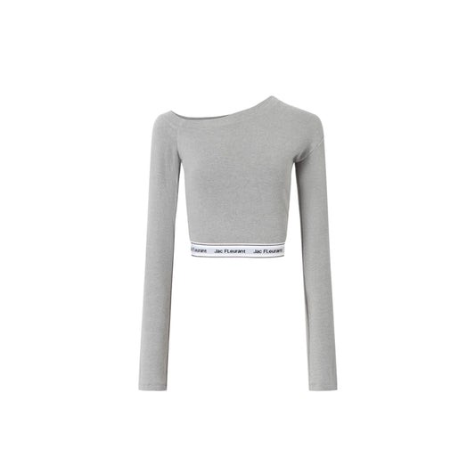 Elastic Band slope Shoulder Short Top