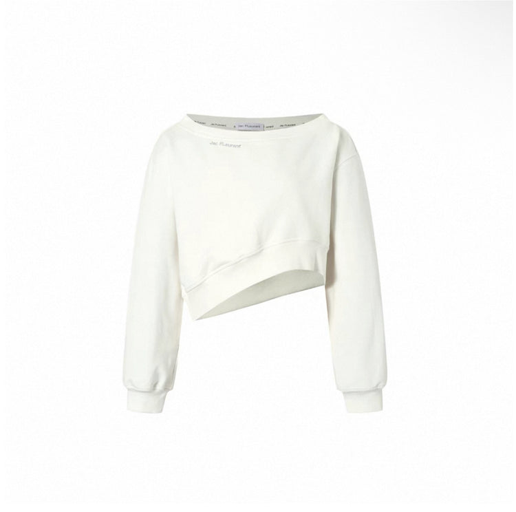Irregular Off-Shoulder Hoodie