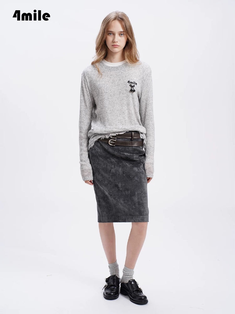 Black Cherry Long-sleeve Two-piece T-shirt