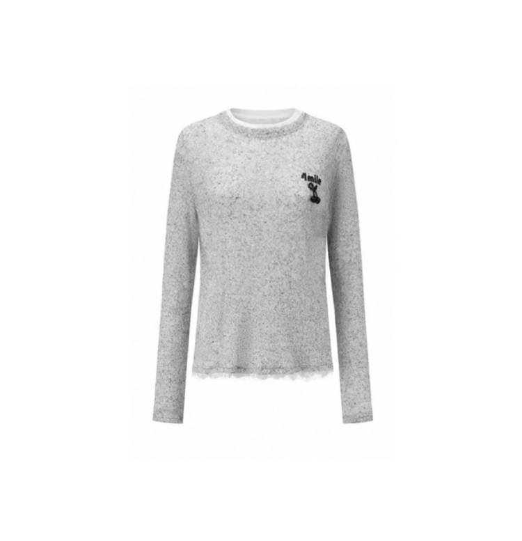Black Cherry Long-sleeve Two-piece T-shirt