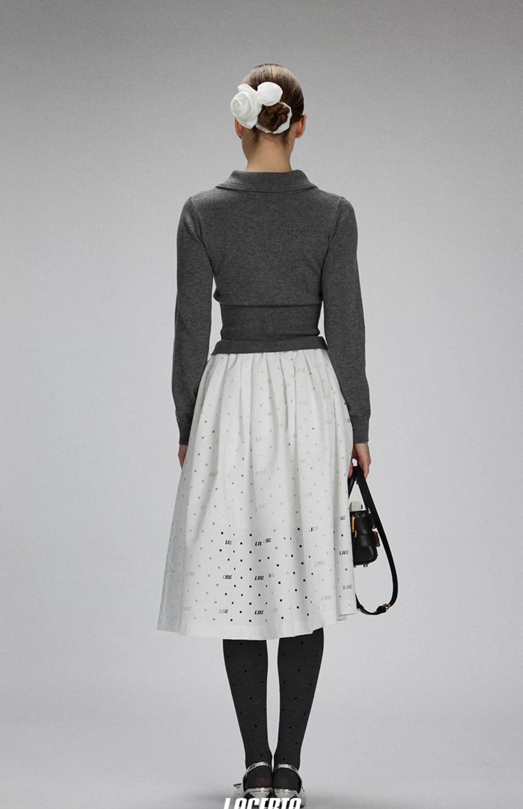 Peter Pan Collar Rose Details Blouse