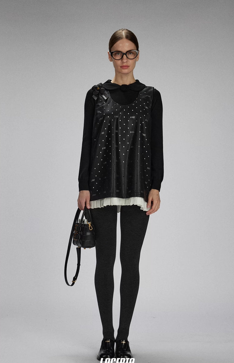 Peter Pan Collar Rose Details Blouse