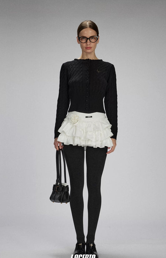 Flower Layered Tulle Skirt