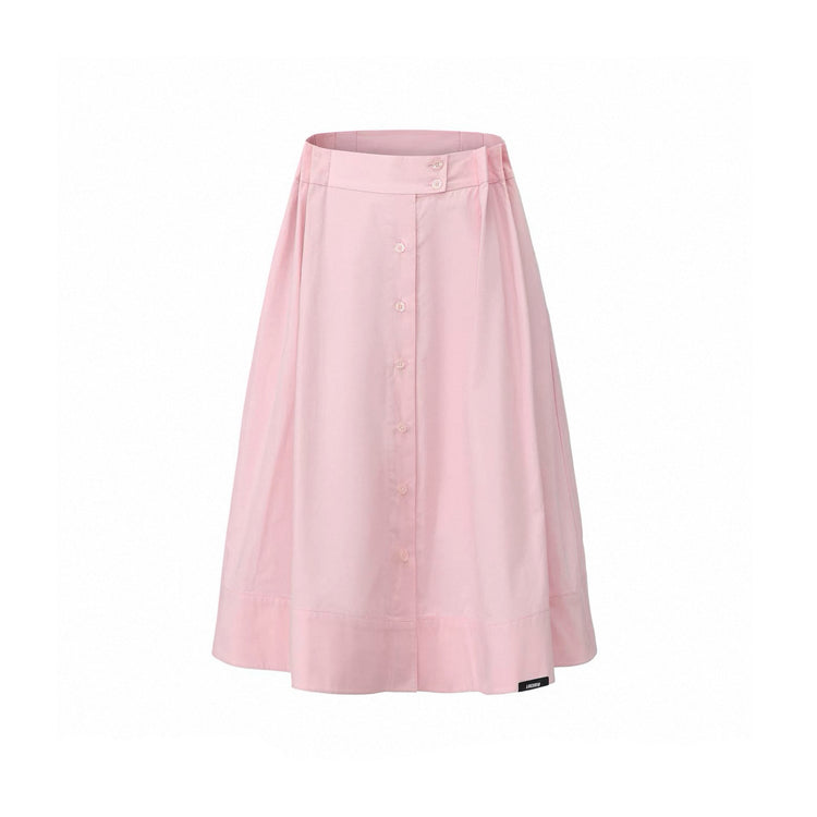 Preppy Elastic Waist Midi Skirt