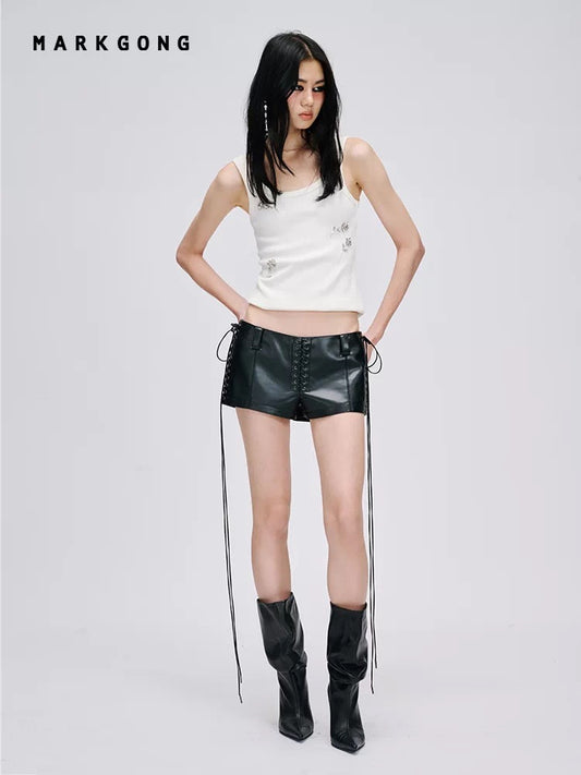 Minimalist Beaded Vest Top