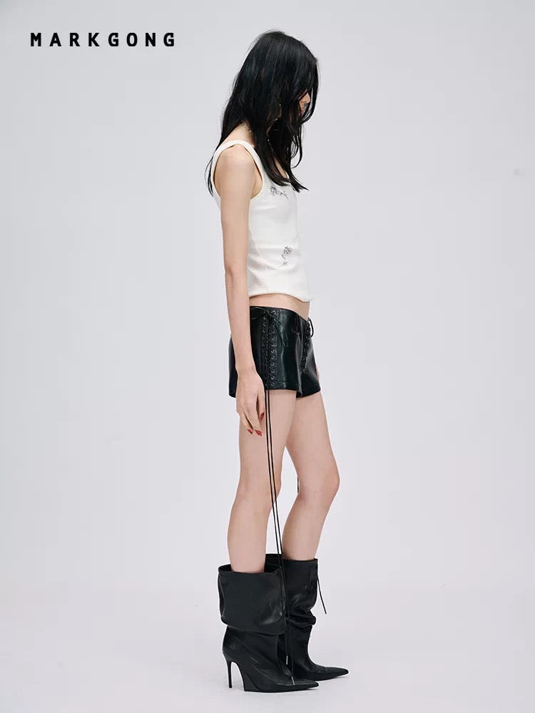 Minimalist Beaded Vest Top