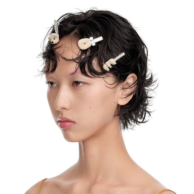 Love Teddy Bear Hair Clip