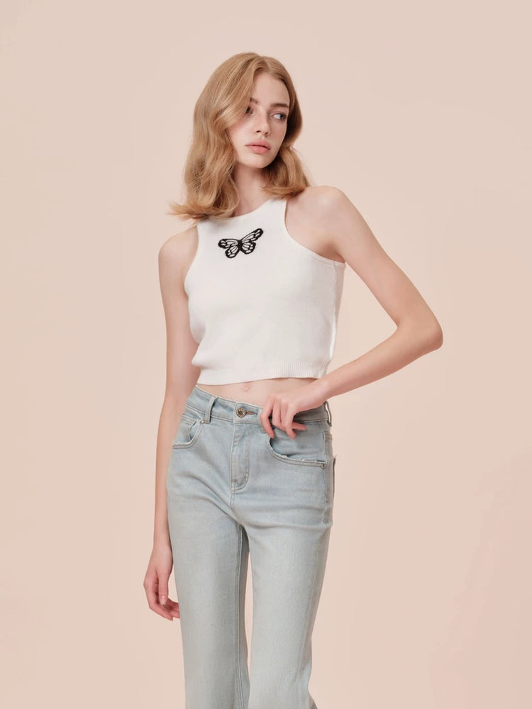 Butterfly Wool Racerback Vest
