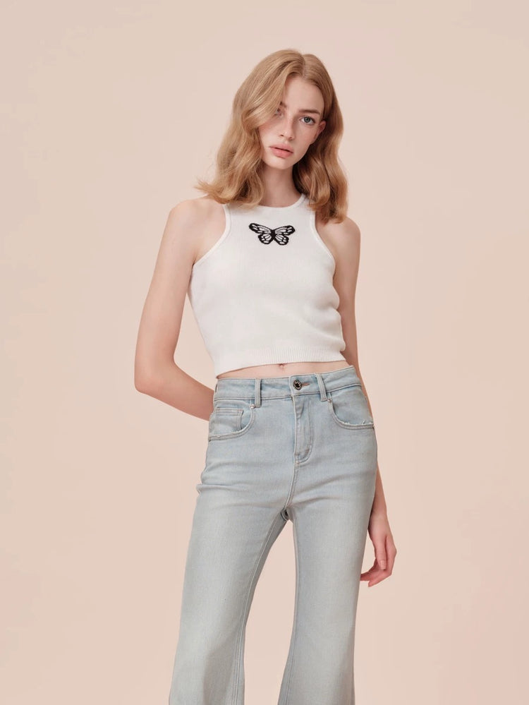 Butterfly Wool Racerback Vest