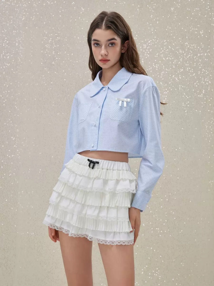 Bow Layered Tulle Skirt