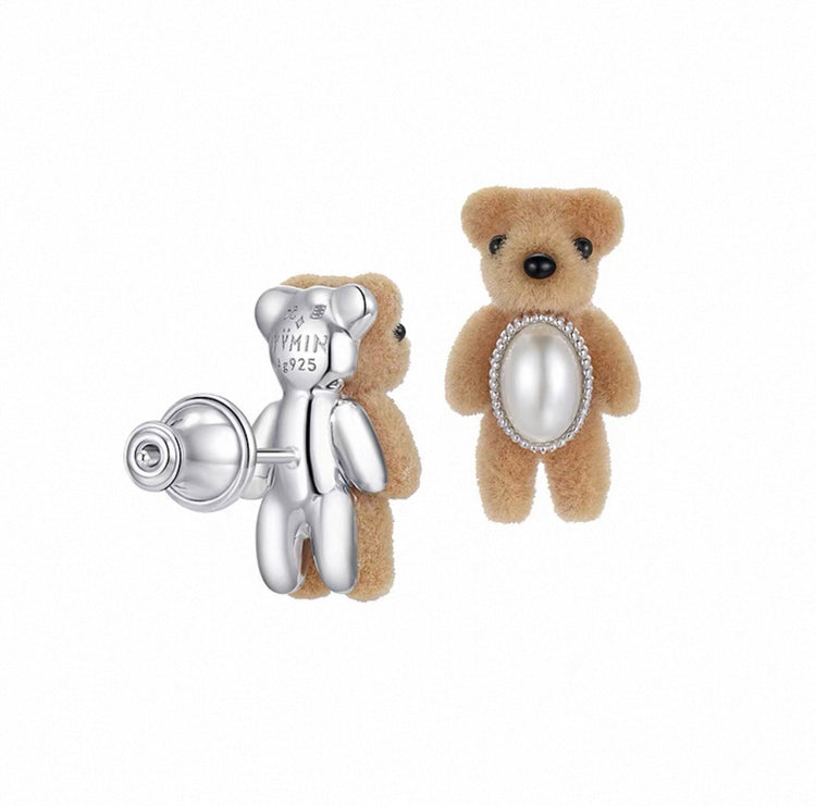 Paradise / Flocked Mini Bear Earring