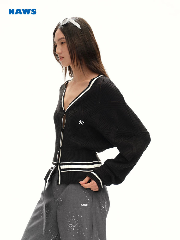 Newport Color-block Knit Cardigan