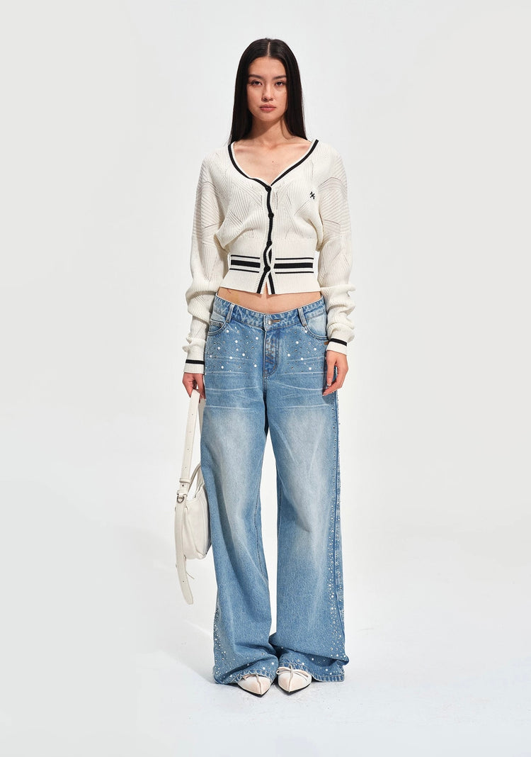 Newport Color-block Knit Cardigan