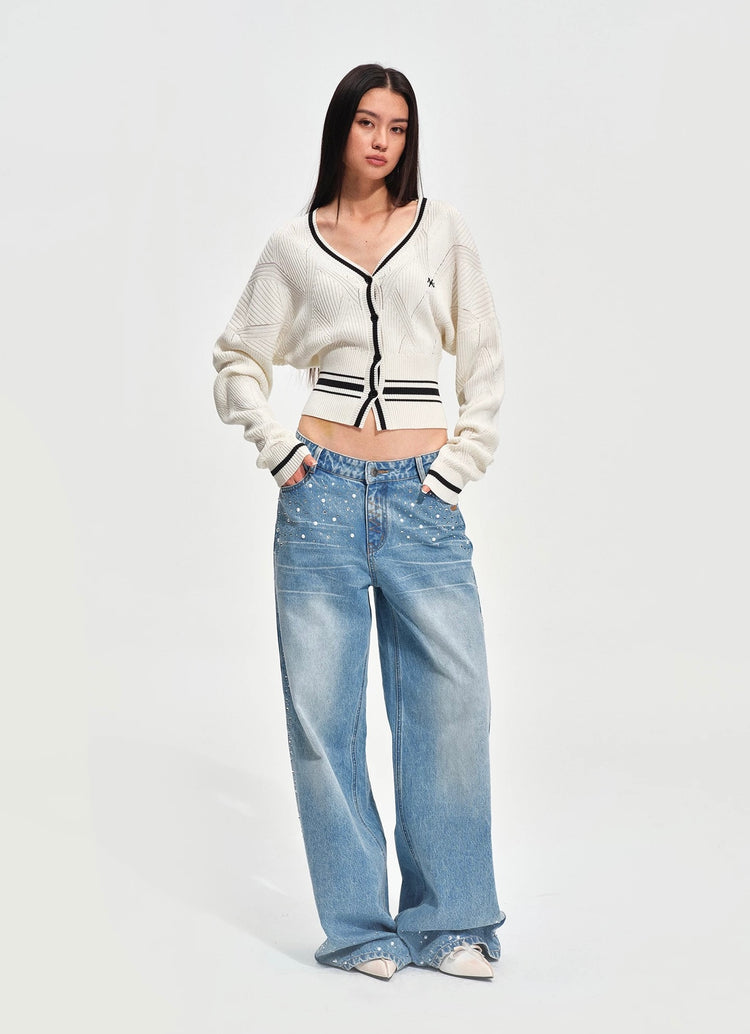 Newport Color-block Knit Cardigan