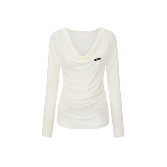 Cowl Neck Long Sleeve Knit Top