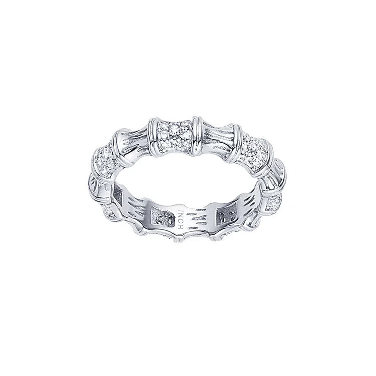 Bamboo Segment Diamond Ring