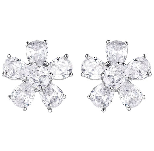 Crystal Flower Earrings