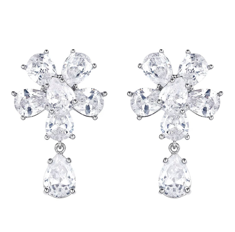 Crystal Flower Earrings