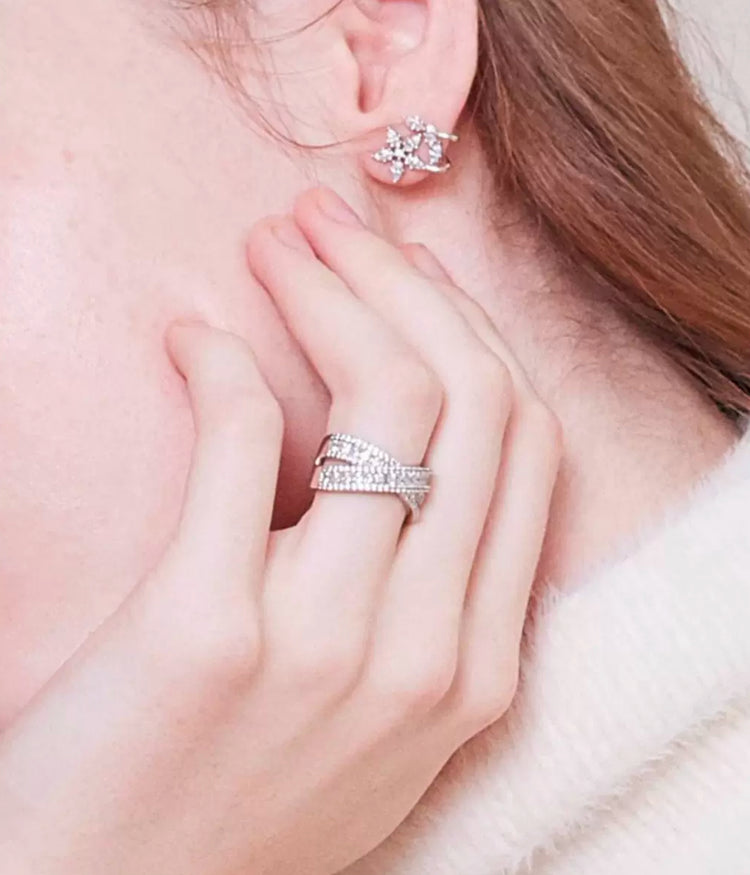 Brilliant Starburst X Ring