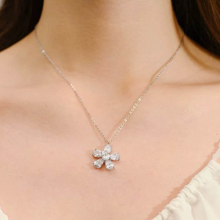 Crystal Flower Necklace