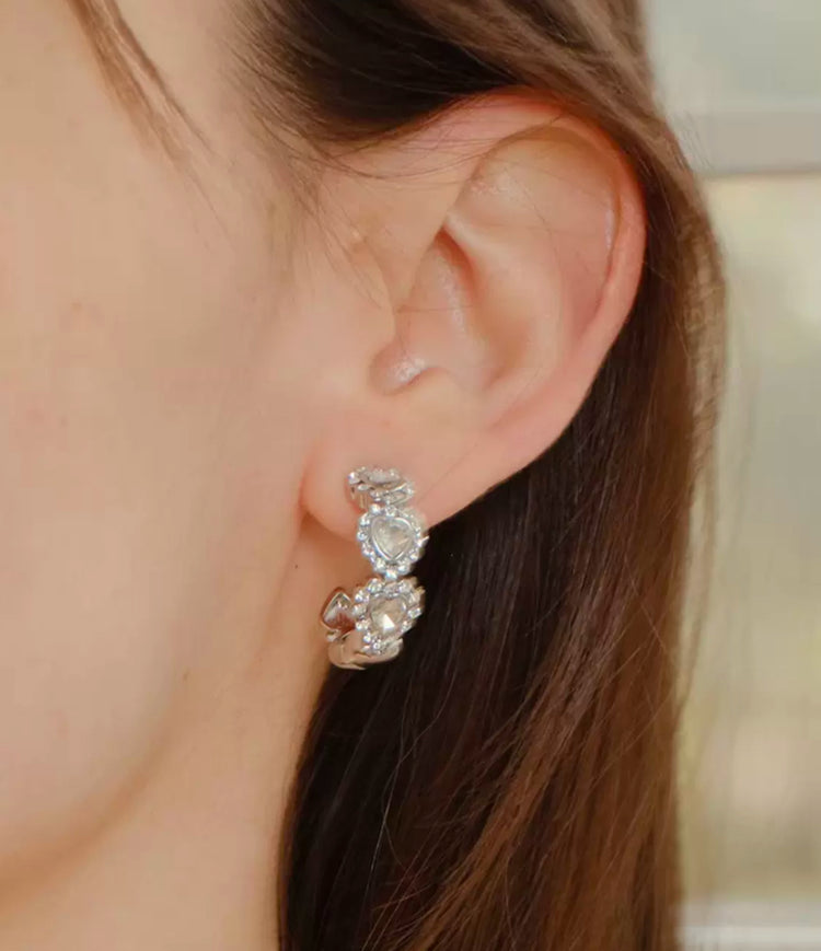 Lace Heart Shaped Earrings