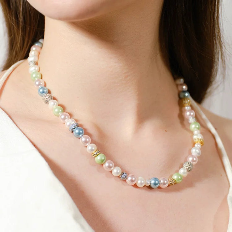Rainbow Pearl Necklace