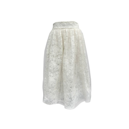 Floral Lace Waist-cinching Skirt
